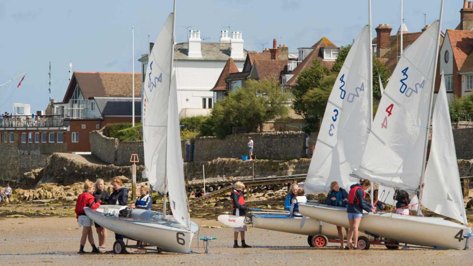 Sailing Kadets on the Duver