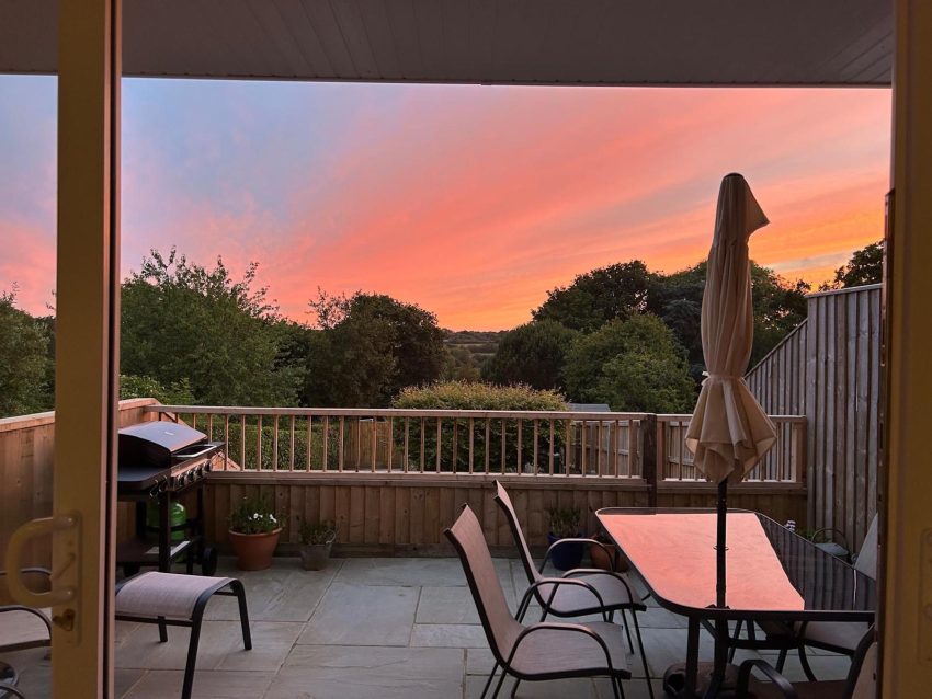 Sunset on the patio