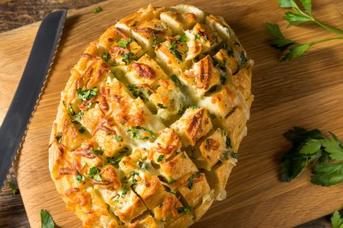 bread, cheese, garlic, sour dough