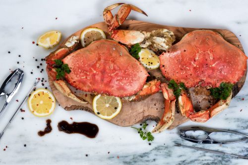 crab, seafood, pasta