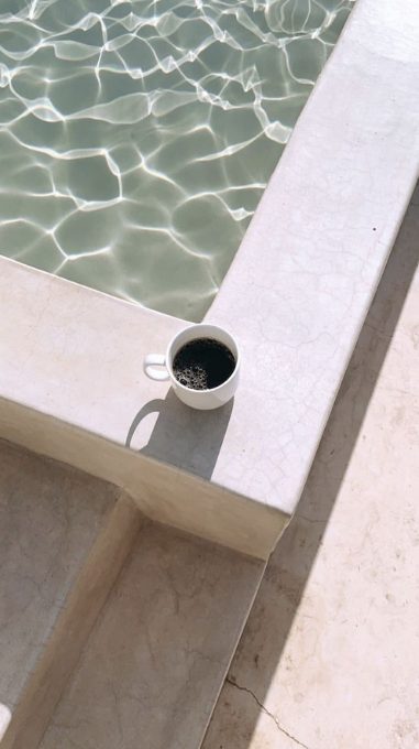 coffee by the pool